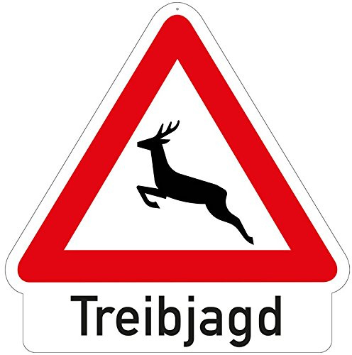 Vorsicht Treibjagd - Warnschild - Hartschaum - 3mm
