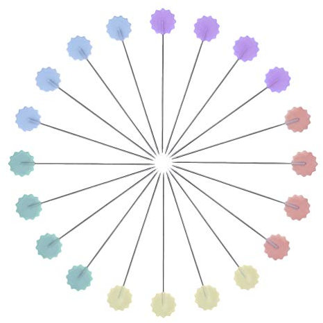 SUPVOX Quilt Stecknadeln Quiltnadeln Patchwork Nadeln mit Blumen Kopf für Nähen Handwerk 200 Stücke