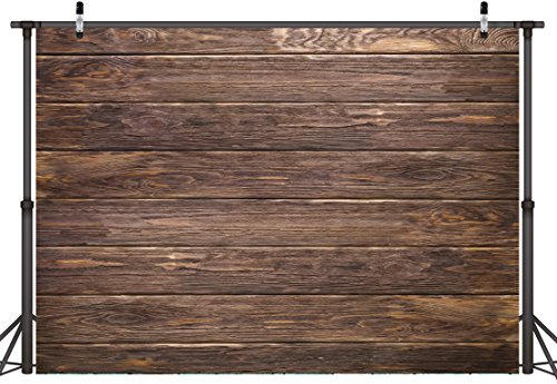 LYWYGG 10x8FT Dünne Vinyl Braun Holz Hintergrund für Fotografen Retro Holz Wand Hintergrund Baumwolltuch Nahtlose für Party Fotografie Studio Requisiten CP-19-1008