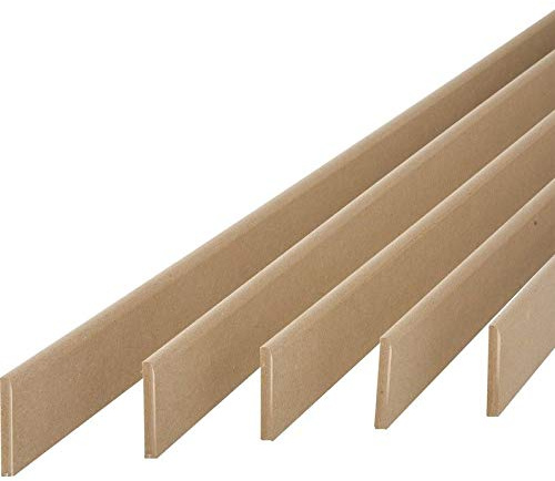 MadeInNature Plinthe en médium naturel de très grande qualité, fabrication FRANCAISE, plinthes arrondies dimensions aux choix (Hauteur 10 cm, 8ml)