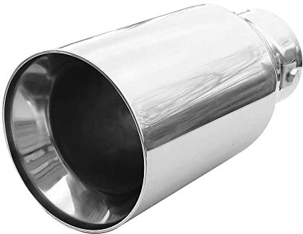 Auspuffblende Endrohr Auspuff Universell Schalldampf Edelstahl Rund bis 65mm Chrom AutoHobby