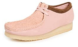 Clarks Wallabee mockaskor för män, Rosa kombi mocka, 42 EU