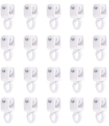 ZSTARR Heavy Duty Gliders for Flexible Curtain Track,Fits I Profile Straight or Curved Track Rail Rod for RV, Shower, Hospital, Window Curtain Hooks and Clips (20 Packs Gliders)