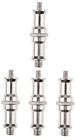 Mobestech Adaptador de Tornillo y Fabricación de Precisión de 1/4 a 3/8 de Hierro Plata Diseño Anti-Desgaste para Equipo Fotográfico para Montaje de Flash