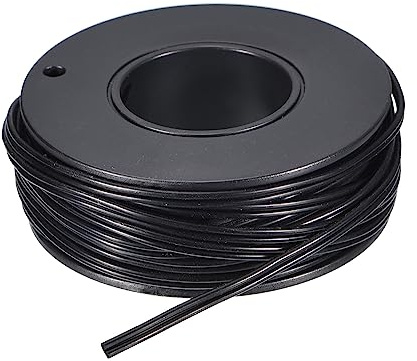 sourcing map 24AWG Silikon Schleife Kabel 2Pin 24 Gauge Flachkabel Flexibel Silikon Draht 7.5m/24.6ft Schwarz Gestrandet Verzinntes Kupfer Draht für Modell Flugzeug Modell Auto Elektrisch Gerät
