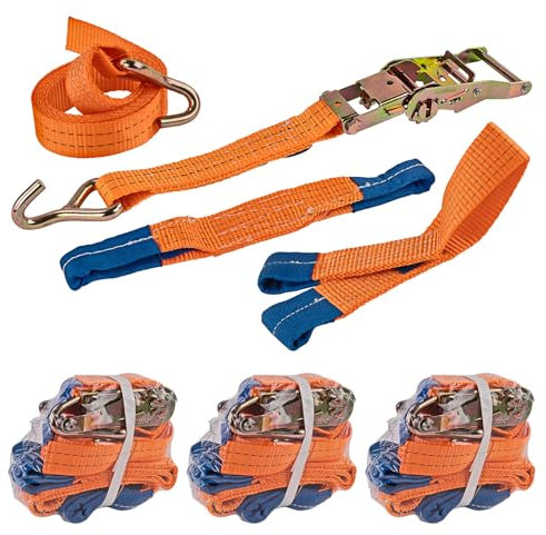 DEMA Radsicherung Zurrgurt – Auto Transport Spanngurt, Radgurt Set 4-teilig, 220 cm – sicherer Halt, hohe Belastbarkeit, verstellbar – ideal für PKW, Anhänger, Transport