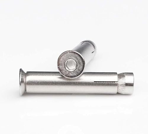 2 STK, Mauerwerksschrauben for Ziegelwände, M8-Gewinde, langer Innensechskant, Flachkopf-Spreizankerbolzen, Inbus-Senkkopf, Implosions-Edelstahl-Spreizschraube, Schrauben mit Innensechskant, Flachkopf