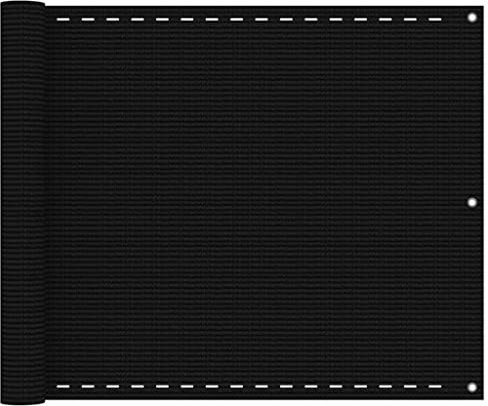 Home & Garden Item-Balcony Screen Black 75x400 cm HDPE