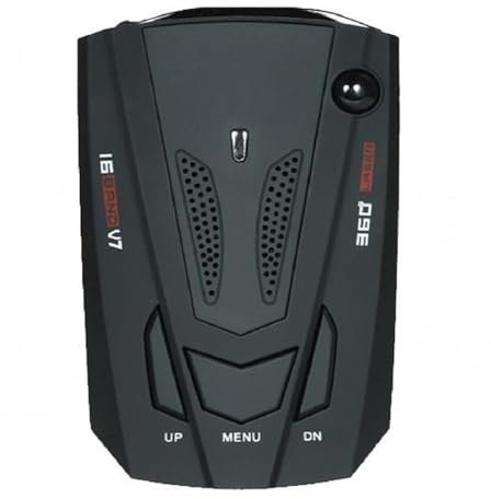 Car Radar Detector 16 Band 360 Auto Speed Alarm System Anti GPS Camera Laser Detector With Voice Alert(Black)