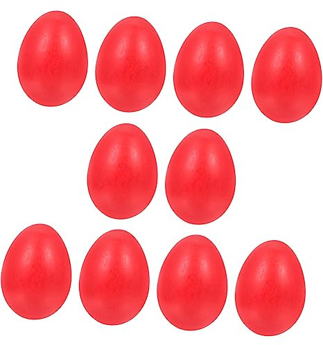 Didiseaon 10stücke Holz Eier Formornamente Dekore Für Osterparty Roter Farbstoff Holzhandwerk Gratfrei Und Robust Zum Malen Und Schreiben