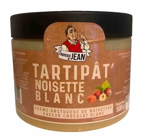 Crème Onctueuse de Noisettes Saveur Chocolat Blanc 500g/Boite et 2kg/Boite - Livraison Gratuite France (2 boites 500g)