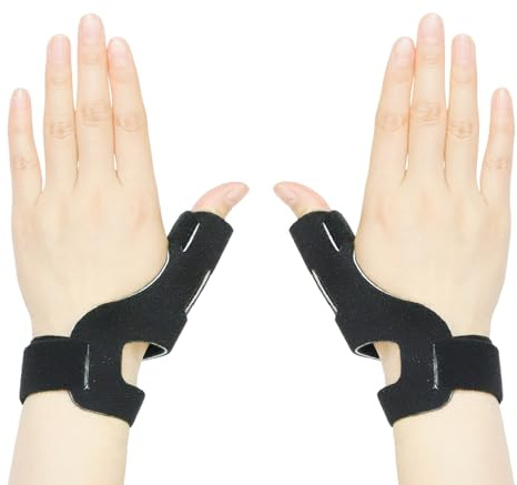 ZoeWei Daumenbandage Rechts Linke, Atmungsaktive Daumenschiene für Arthritis, Sehnenscheidenentzündung, Weichteilverletzungen, Verstauchungen Daumensattelgelenk Daumenstütze