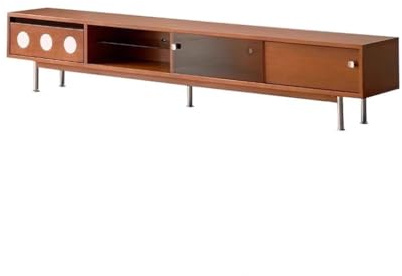 UlTRAWAVE - Mueble para TV, mueble de almacenamiento retro de madera maciza para salón, armario de centro de entretenimiento, (B: 220 x 32 x 40 cm)