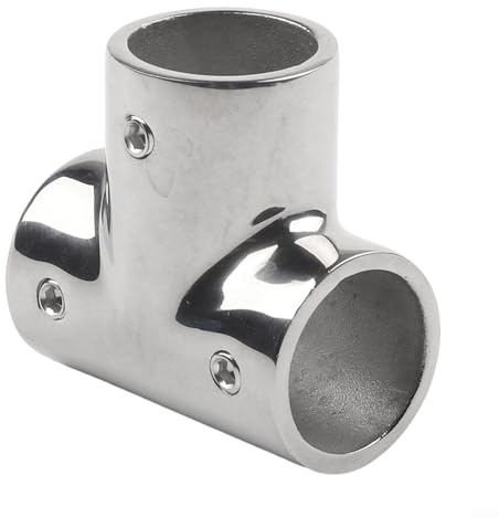 Yuanpgky Connecteur en T de tuyau en acier inoxydable 316 compatible avec les applications marines et le matériel de yacht avec résistance (22 mm)