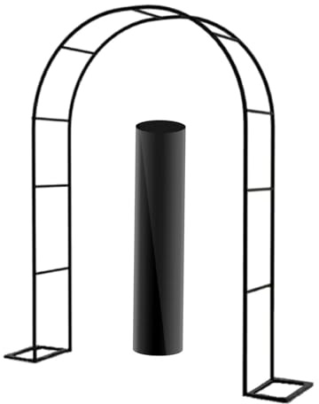 Arche de jardin en métal robuste de 220 cm de haut avec bases, parfaite pour les mariages et les décorations florales, pergola en plein air, arche (taille : 240 x 220 cm)