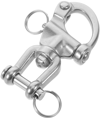 RUNROTOO Grilletes de liberación rápida de Acero Inoxidable para drizas de Vela, grillete Giratorio - Gancho de Resorte para Aparejos de Vela para Uso náutico