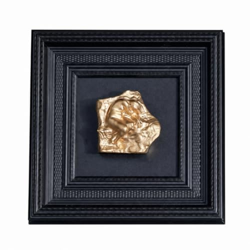 Baoblaze Tableau Décoratif Cadre Carré Structuré Motif en Relief Profondeur Visuelle 3D Plâtre et Bois Massif Touche Galerie, Peinture Murale Des Dieux Grecs - Modèle B GT-G051