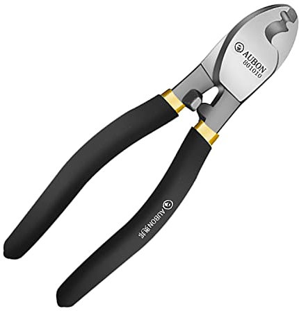 Aubon 6-Zoll-Draht-Kabelschneider, Handwerkzeuge Draht-Kabel-Schneidwerkzeuge Hohe Härte Kabel Schere, Kohlenstoffstahl Material Zangen, Ausgezeichnete Schraubenschneider, NICHT für Fahrradkabel