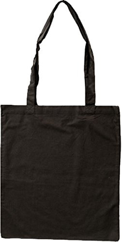 Nashville print factory Baumwollbeutel auch mit Druck | Logo | Werbung | Tragetasche Tasche Beutel Stoffbeutel Baumwolltasche (lange Henkel - 5 Beutel, schwarz - unbedruckt)