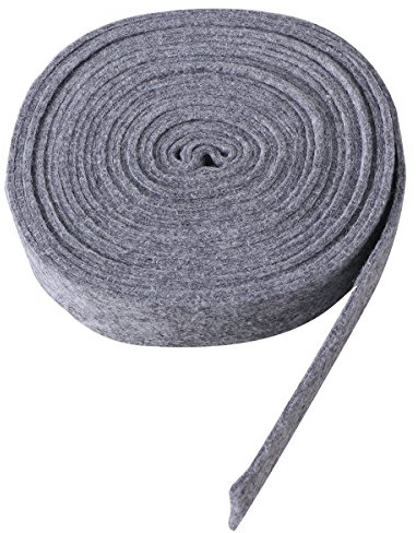 OULII 500cm Filzband Bastelfilz Dekoband Rolle Filzplatten für Weihnachten Advent Hochzeit DIY Dekorationen (grau)