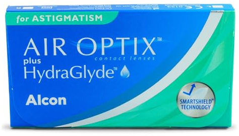 Air Optix plus HydraGlyde Toric | 6 Stk | CYL -2.25 | ACHSE 180 | +1.75 dpt | Weiche Monatslinsen für Astigmatismus für anhaltenden Komfort von Tag 1 bis Tag 30. Mit BC 8.7 mm und DIA 14.5 mm