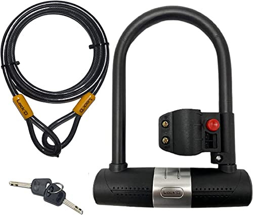 Bike Lock - High Security D Lock With 1.8M Cable - U Lock for Bicycles