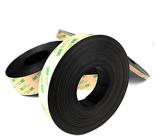 Rouleau Magnétique Adhésif Souple, Bande Magnétique en Rouleau de 10m largeur 30mm, épaisseur 1,5mm