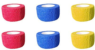 varivendo Notizblock + 6 Stück Bandage elastische selbsthaftende Figo Haftbandage 2,5 cm x 4 m
