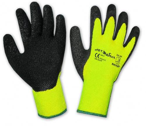 ART.MAS 12 Paar Arbeitshandschuhe Sicherheitshandschuhe Winter GEFÜTTERT Thermo (RdragY)