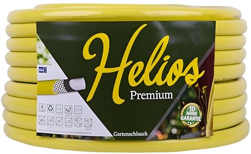 Gartenschlauch gelb 1 Helios Premium 10 Jahre Garantie 4 lagig Wasserschlauch Bewässerungsschlauch (30m)