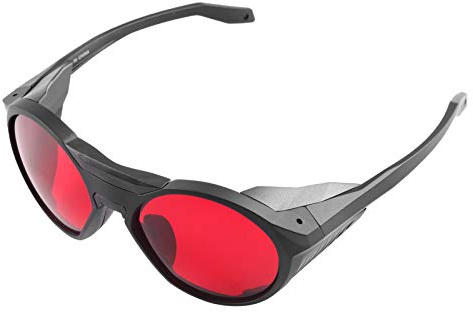 Sonew OD6 + Laserschutzbrille Anti Blue Brille Augenschutzbrille mit Blaulichtschutz, Stoßfest, Rot, Modern, Vollrand, Labor, Bau, Sport, Automatische Reparatur