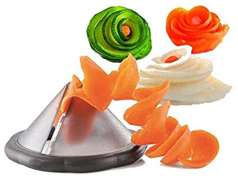 Vegetable Roll Flower Slicer Carrot Cucumber Spiral Cutter Kitchen Carving Shred Device Random Color