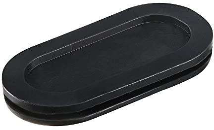 sourcing map Rubber Grommet Mount Size 55 x 25 mm Oval Double-Sided for Wire Protection Pack of 8