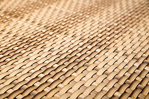 Revestimiento de ratán de polietileno para balcón, protección visual, protección contra el viento, para balcón, terraza, jardín (17,99 €/m2) (RD08, paja, 80)