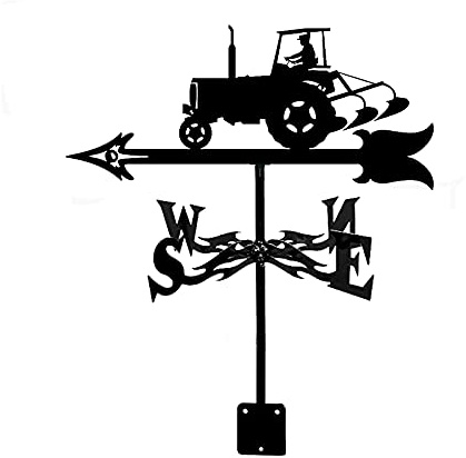 ANCNA Metal Weathervane Tractor Weather Vane Outdoor Roof Garden Mount Yard Decor Wind Vane, Yard Indicating Wind Direction, Professional Measuring Tools