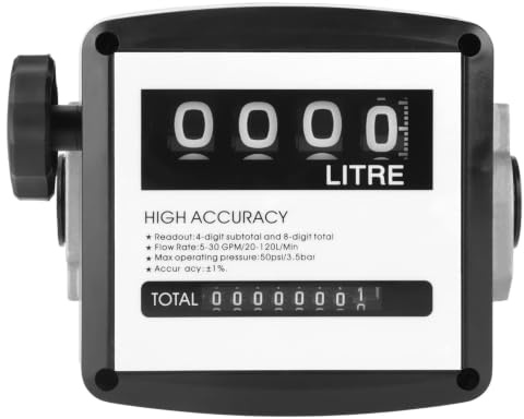 Durchflussmesser Heizöl 1 Zoll 4 Digitaler Mechanischer Kraftstoffzähler Kraftstoffdurchflussmesser Hohe Genauigkeit Dieselgas-Heizöl-Durchflussmesser | Präzise Messung, einfache Montage, robustes Gehäuse, großes Display, manueller Reset, für Heizöl und Werkstatt