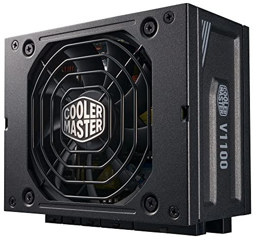Cooler Master V 1100 SFX Platinum, UK Plug - 80 PLUS Platinum, Fully Modular Power Supply Unit, Fits Mini-ITX to ATX Cases, Full ATX 3.0 Support, Quiet 92mm FDB Fan, 10-Year Warranty - 1100W