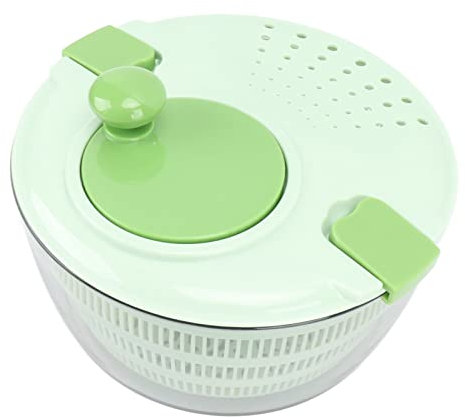 Salad Rotator, Manual Rotating Vegetable Washer Quick Mixing for Kitchen (Green)