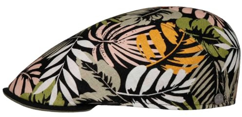 LIERYS Coloured Leaves Flatcap Schirmmütze Made in Italy Herren Frühling Sommer grün XL (60-61 cm)