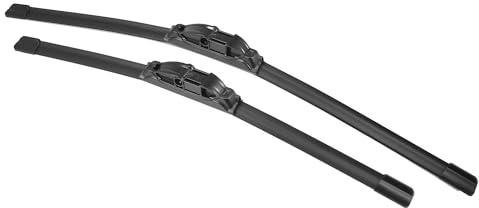 X AUTOHAUX 2pcs 22+18 Silicone Front Windshield Wiper Blade for Opel for Astra H 2005-2010 for Saturn for Astra 2008-2009 Windscreen Wiper OE Replacement Set All-Seasons Not for J/U Hook