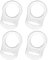 RDNKVB 4pcs Silikon Knopf Ring Schnuller Adapter Silikon Dummy Schnuller Halter Clip Adapter Ring Silikonring für Schnuller
