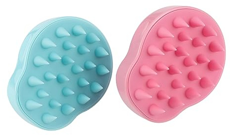 FRCOLOR 2 Stück-pack Kopfhautmassagegeräte aus Silikon Waschbürste zur Kopfhautmassage und Stoffwechsels 2stücke Shampoo Bürste für Sanfte Reinigung