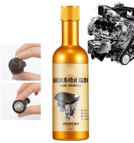 Auslaufsicherer Motorölzusatz, Motoröl-Stopp-Leckzusatz - 120 ml Schmiermotoröl-Additiv Stop Leak,Aktivator-Leckstoppmittel, Dichtungsflüssigkeit, Ölstopp-Leckzusatz für die Ölverbrennung von Automoto