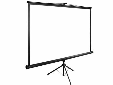 Master of Boards Stativ Leinwand Beamer mit höhenverstellbarem Dreibeinstativ für Business, Heimkino oder Dia, zusammenklappbar mit Tragegriff, inkl. Tuchsicherung (120 x 120 cm)