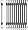 Lot de 12 Tendeur Elastique avec Crochet, Élastiques Polyvalents avec Crochets de 23 cm, Petits Cordons Élastiques avec Crochets pour Vélos, Bagages, Cargo, Camping en Plein Air (Noir)