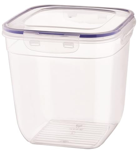 Best House | Small Food Storage Containers | Square | 1950 ml | Pack of 1 | Deep Clear Plastic Box | Airtight | BPA Free Grocery Storage, Cereal Dispenser Storage Container with Lids