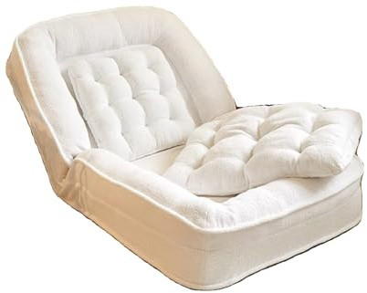 Hundebett aus genarbtem Fleece, Klappsofa, Loungesessel für Menschen und Haustiere, menschliches Hundebett für Menschen und Erwachsene, verstellbare 5-Gang-Unterstützung