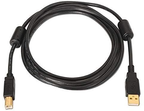 Watio Wave Cable usb - cable usb 2.0 tipo a/m a b/m de 5 m, color negro, ideal para conectar impresoras y otros dispositivos electrónicos.*