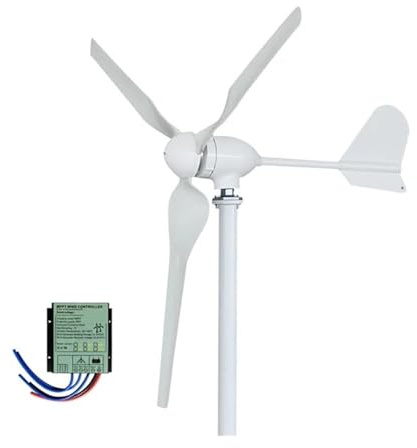 Kit de turbina aerogeneradora, turbina Horizontal de poco ruido de 3000W, generador de energía eólica de 12V/24V/48V for sistema eólico Solar híbrido Generación de energía de alta eficiencia y bajo ru
