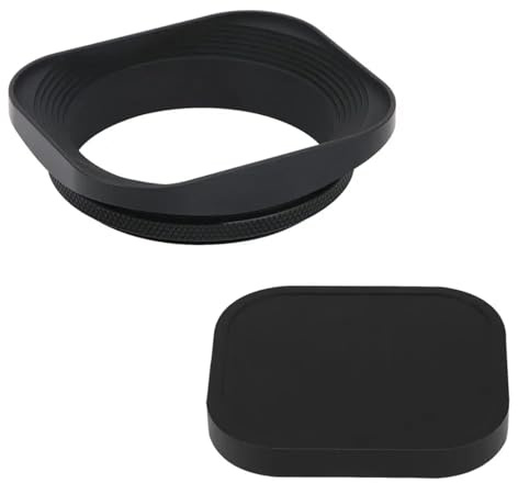 TH1000XUE LH-B55T Paraluce a Vite in Metallo Quadrato da 55 mm con Cappuccio, for Leica APO- for Summicron-M 90mm F/2 ASPH E55, for Summicron-R 50mm F2 E55